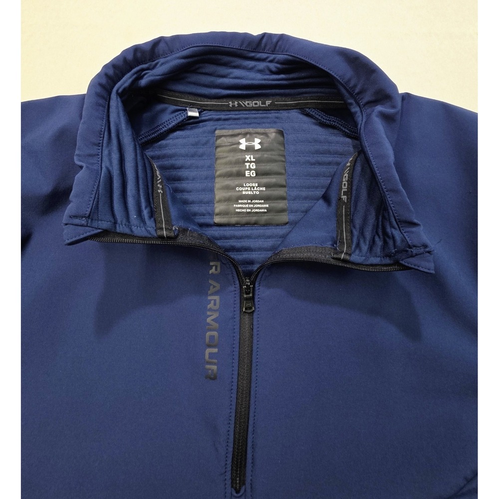 Actual Under Armour Golf Pullover Men L LIMITED USE H2O Resistant 1/4 Zip Jacket